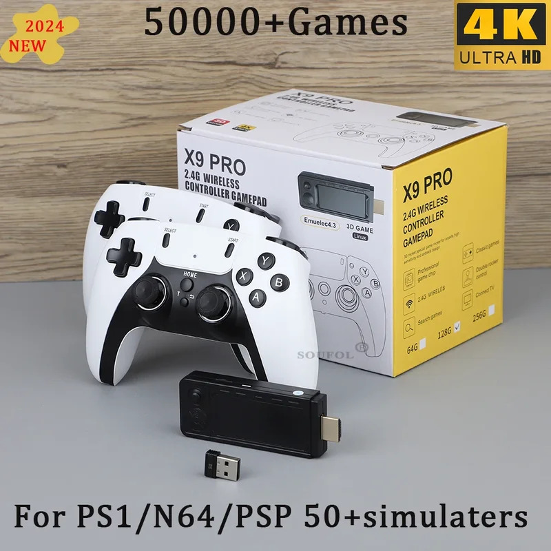 Gaming Console Gs5 - جديد X9 Pro ريترو 4K ثلاثية