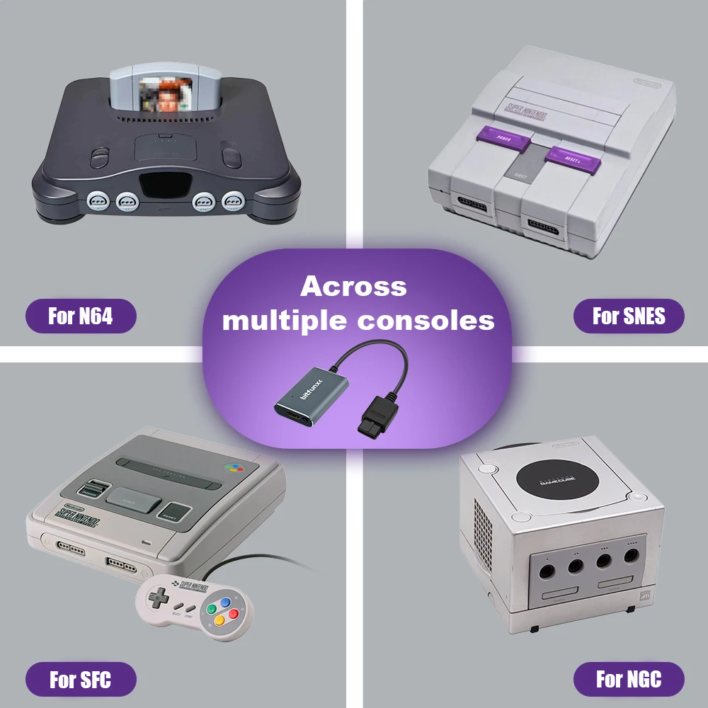 محول فيديو Bitfunx 720P Svideo - مراجعة Gaming Console Vintage وسعره