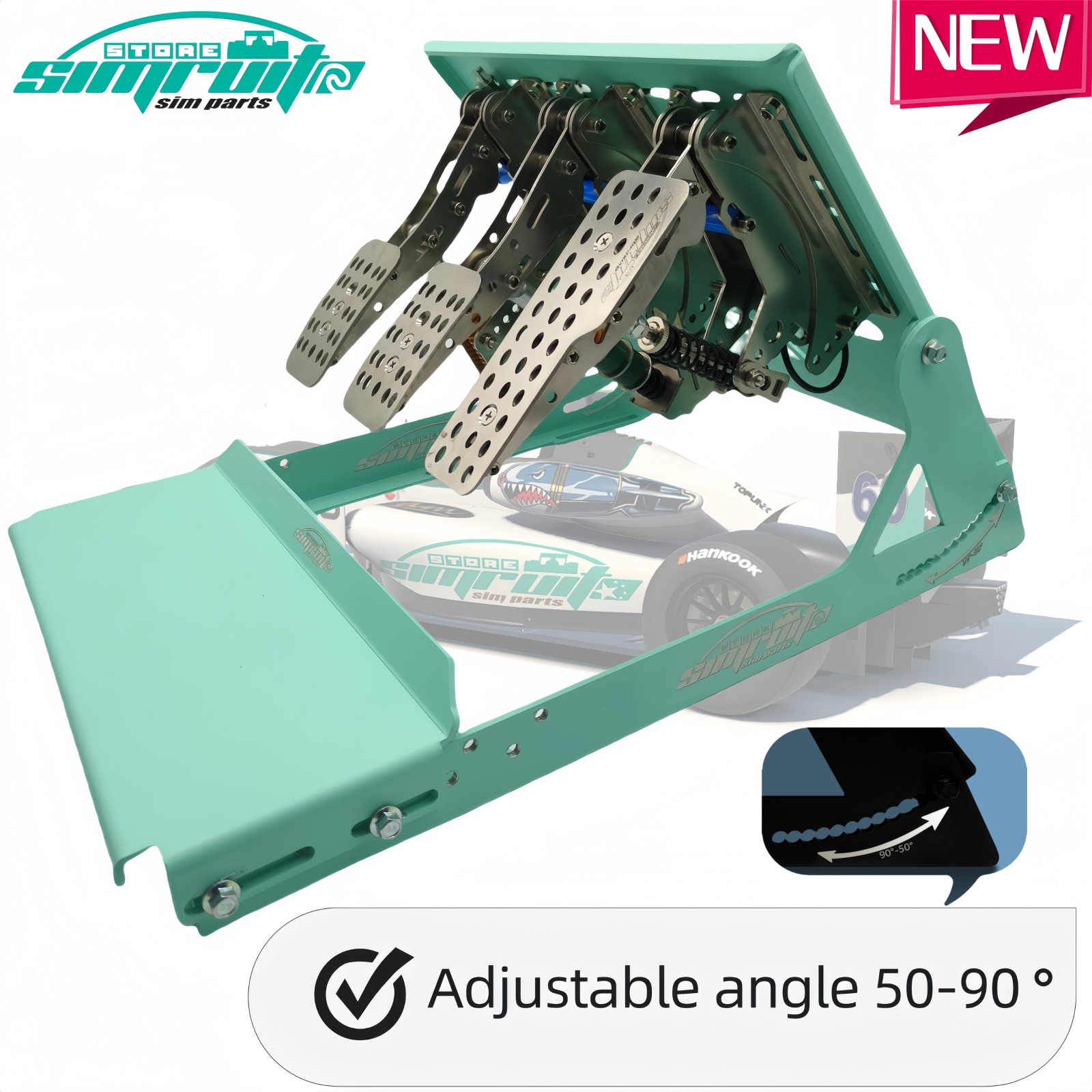 SimRuito القيادة محاكاة دواسة  - مراجعة Racing Pedal Set وسعره