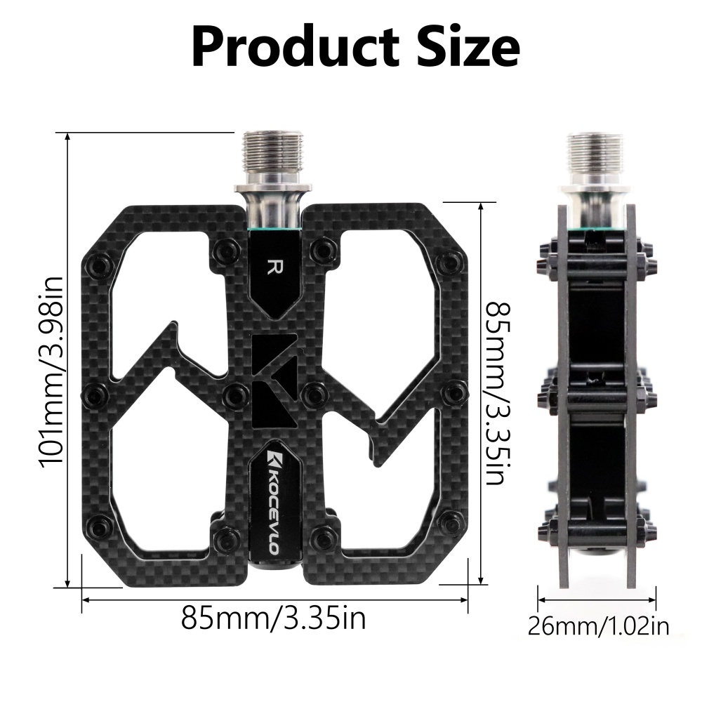 KOCEVLO ألياف الكربون دواسة خف - مراجعة Racing Pedal Set وسعره