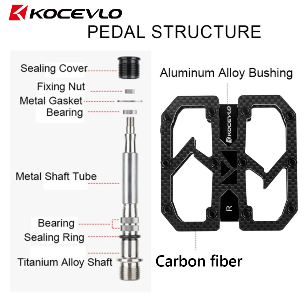 KOCEVLO ألياف الكربون دواسة خف - مراجعة Racing Pedal Set وسعره