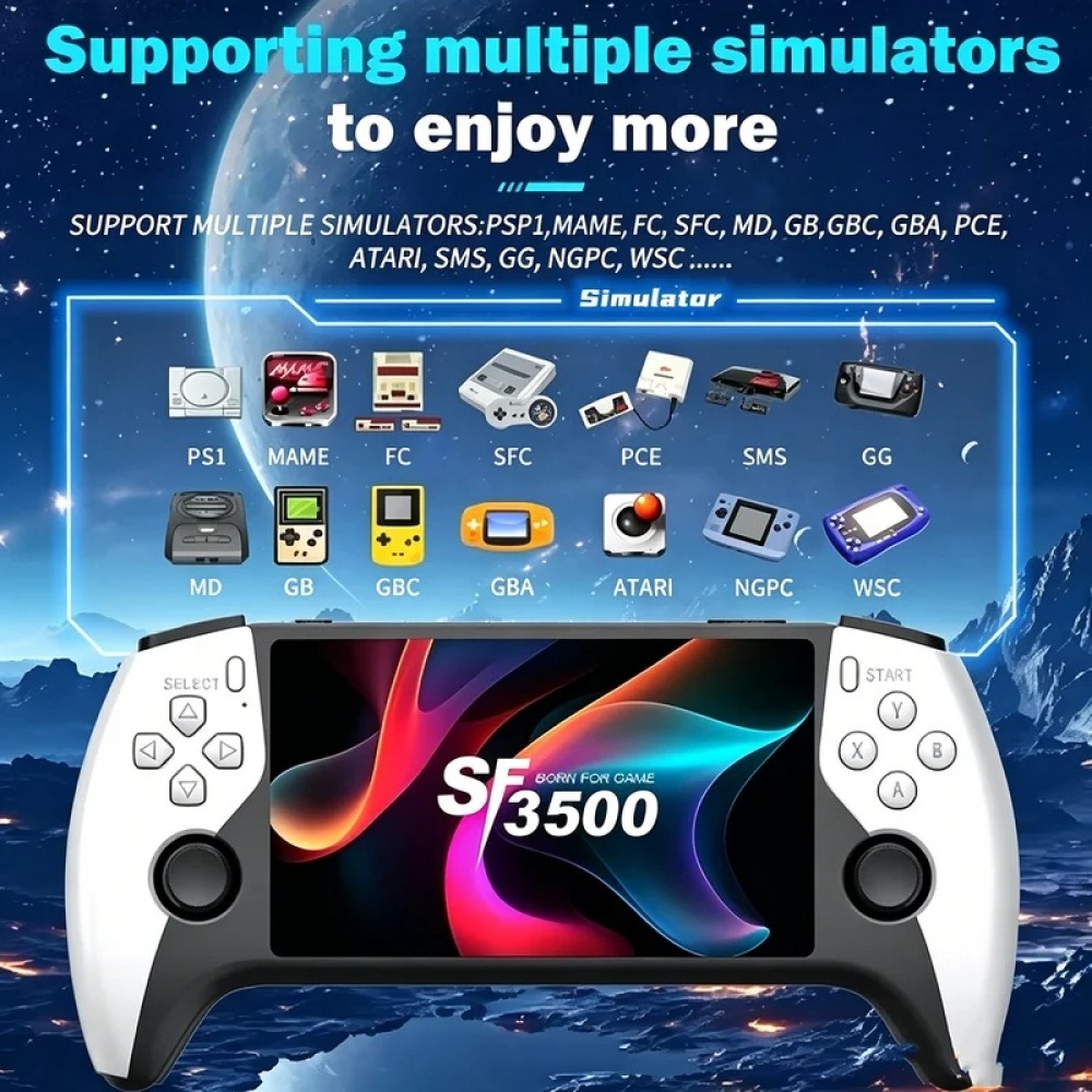 جهاز ألعاب محمول SF3500 بشاشة  - مراجعة Gaming Console Vintage وسعره